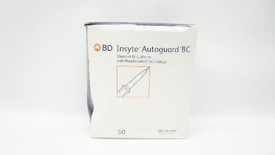 BD 382523 Insyte Autoguard BC Shielded I.V. Cath. 22Ga x 1.0inch (x) - Box of 50